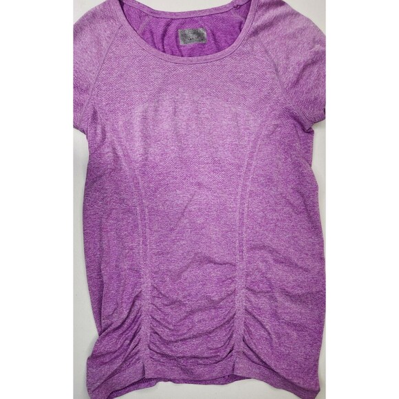 Athleta Women’s Athletic Top | Sky Magenta, Ruched, Short Sleeve, Size M, GUC - Picture 6 of 9